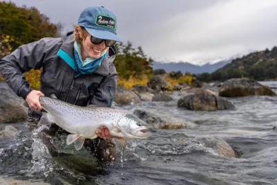 Chilean brown trout at Patagonia Baker Lodge