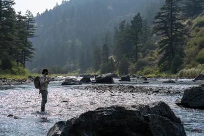 Fly fishing trips with Montana Angler Fishing the Lower Madison River in the fall near Bozeman and Big Sky, Montana