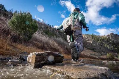 Felt boot for walk and wade fishing in Montana
