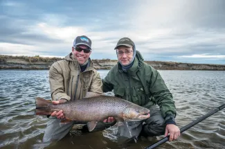 Smiles are common during a day of fly fishing on the Rio Grande.