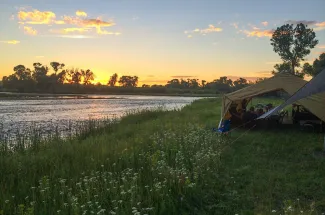 Fly fishing and camping in Montana