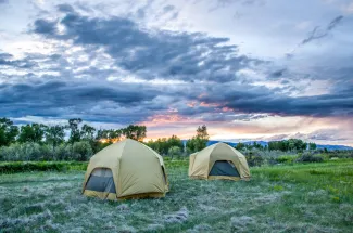 Sleep in the comfort of our spacious tents