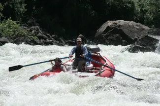 White water in Yankee Jim Canyon on the Yellowstone River