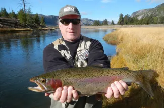 Rainbow trout caught in Yellowstone National Park