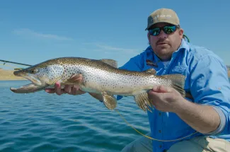 This brown trout came to hand in a local lake