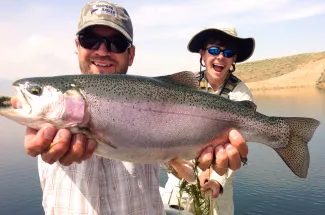 This trout was landed while fishing in Montana