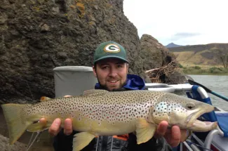 Another trophy trout caught while floating down the river