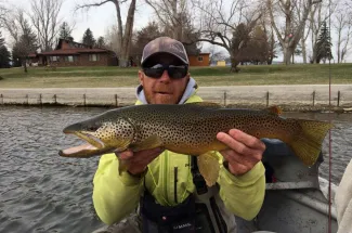 This brown trout was caught in the fall