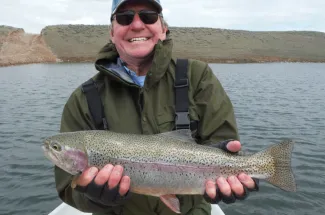 Big rainbow trout from a Montana reservoir