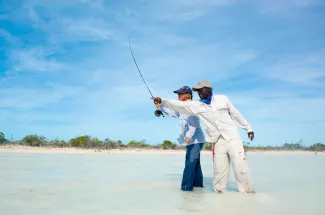 Fly fishing for bonefish