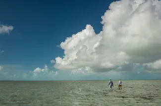 Wade fishing for boenfish