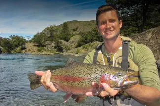 A nice southern Patagonia rainbow