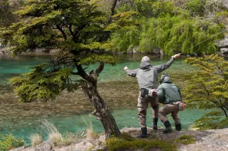 Sight casting near Coyhaique