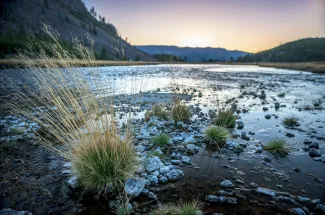 Sun set on the Madison River