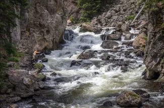 Fly fishing in the Fire Hole Canyon