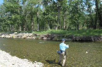 Fishing in remote Montana