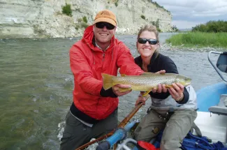 Big brown trout on the Smith river