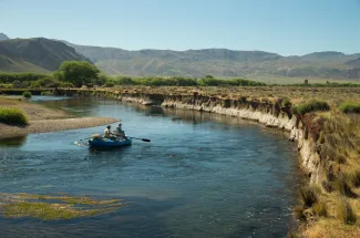 Floating a small river in the Pampas