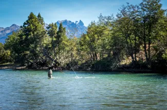 Wading near Cholila