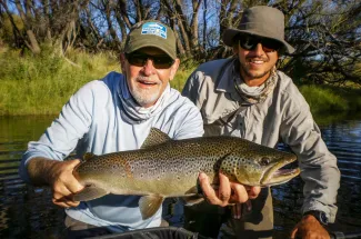 Another dry fly brown caught in a side channel