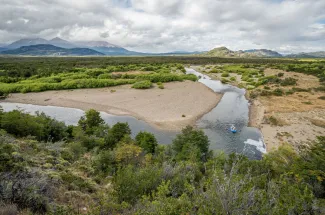 The Rio Pico just before it enters Chile