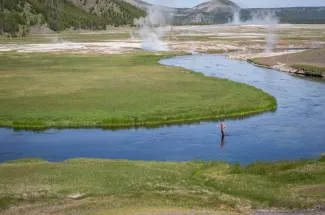 Fire Hole river fishing in Yellowstone National Park