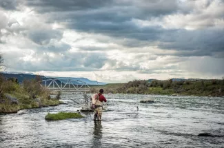 Wade fishing the Upper Madison River