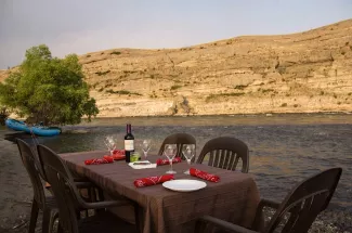 Camping on the Yellowstone river