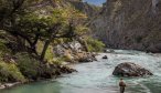 Small stream wading in Chile