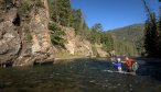 Wade fishing Montana on the Gallatin