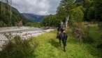 Riding up the Magote River