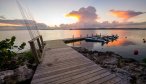 Abaco Lodge dock at sunset