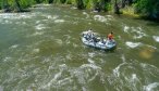 Floating boulder river