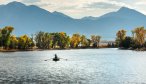 An angler cast on the Yellowstone River in Paradise Valley