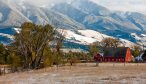 Spring snow blankets the high peaks of the Absaroka Mountains in Paradise Valley