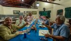 Lodge manager Carlos at the bottom right is an exceptional host and storyteller at the evening meals