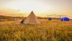 Mongolia river camping