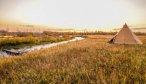 Mongolia river camping