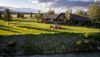 Montana fishing lodge evening