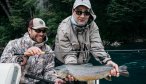 Huge brown trout in Los Alerces National park Argentina