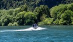 Chile jet boat lake fishing