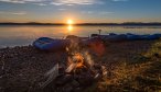 River camping in Katmai National Park