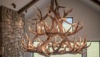 Livingston Montana Rental home Double MM Ranch chandelier
