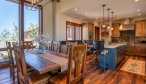 Yellowstone River vacation rental home Emigrant Peak Lodge table