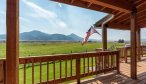 Montana Vacation Rental Home in Paradise Valley Horseshoe Ranch porch
