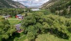 Livingston Montana Rental Home Red House Homestead drone