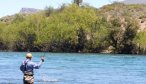 Wade fishing for trout