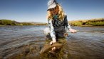 Wade fishing in Argentina