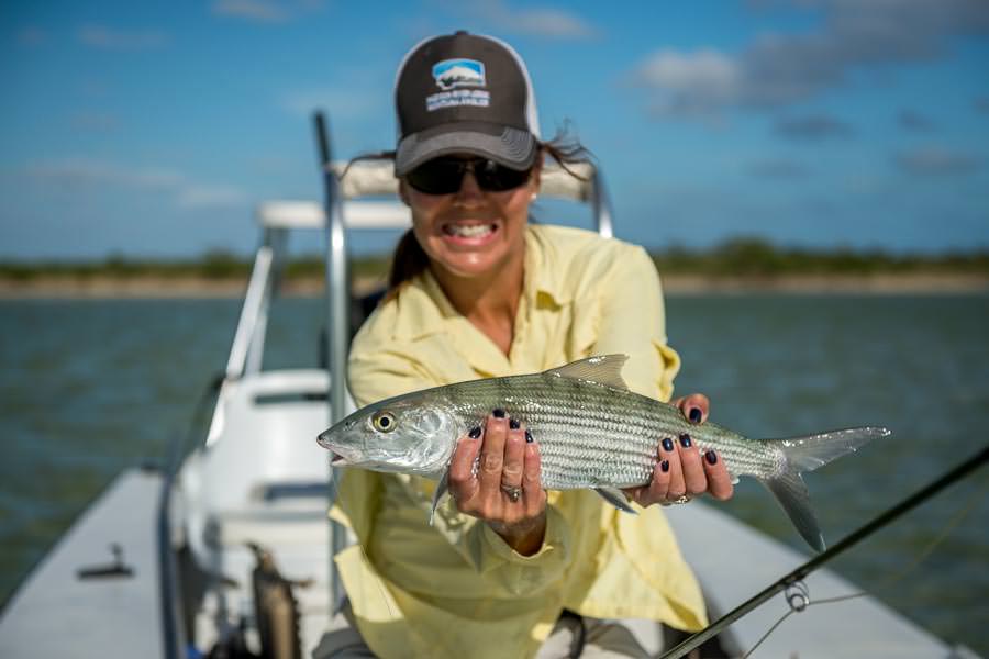 Ann with a nice West Side bonefish