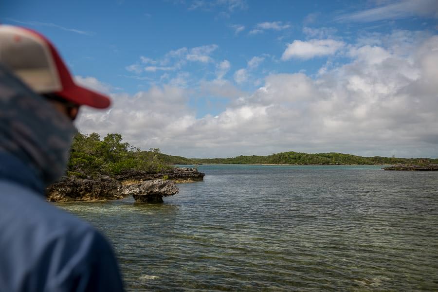 Scanning the magical ocean side flats of Abaco in search of big bonefish